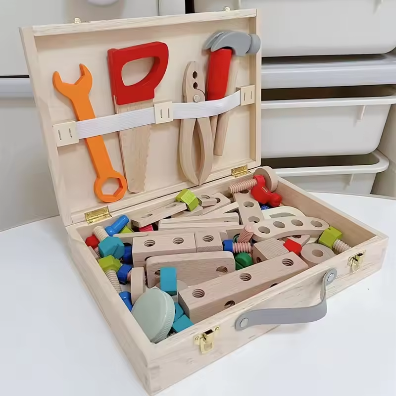 🪵 Kit d’outils en bois – Inspiration Montessori